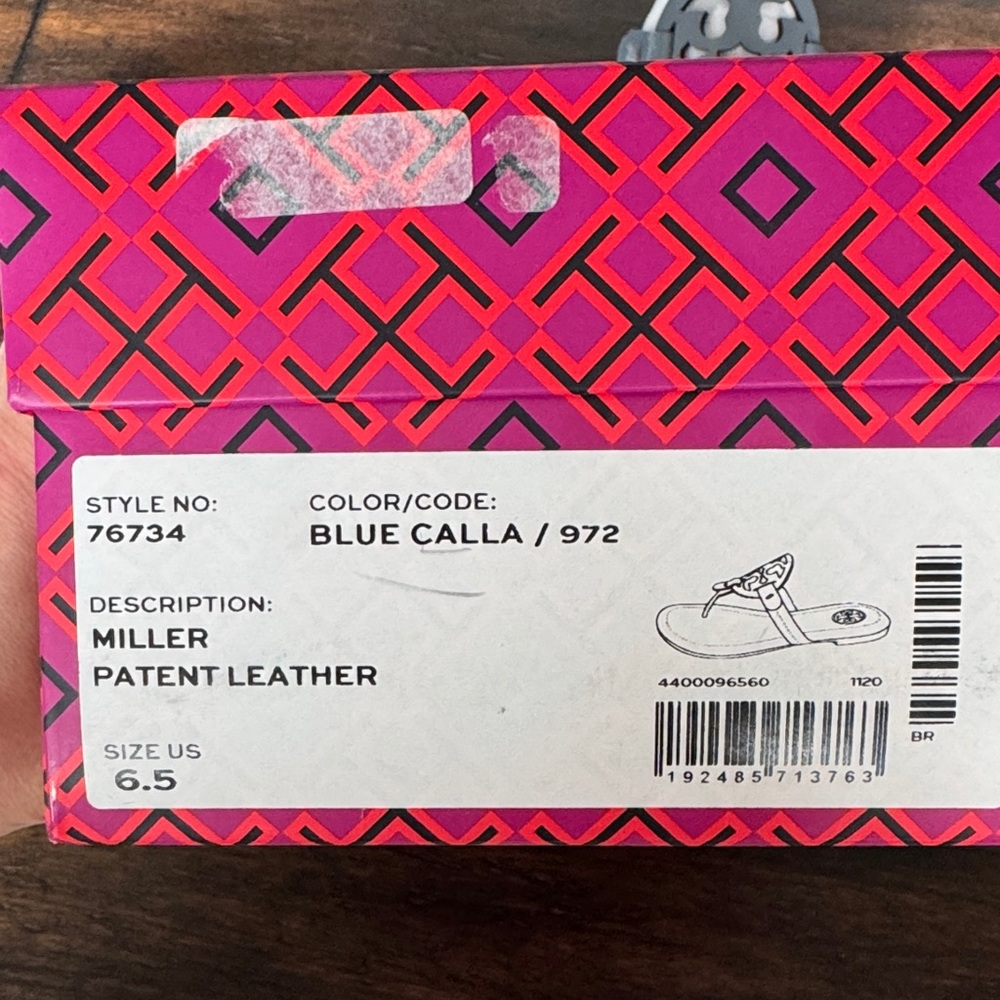 Tory Burch Miller Thong Sandals - Blue Calla - Picture 8 of 8